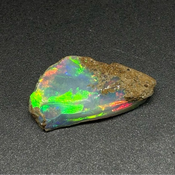 Big Broad Flash Color Splash Welo Ethiopian Single Select Rough Opal - Picture 1 of 8